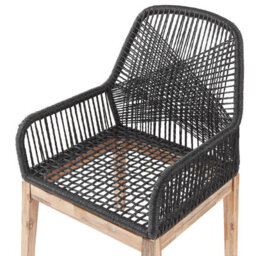Beliani Garden Dining Set 4 Seater Olbia With Cushions Concrete Black - thumbnail 8