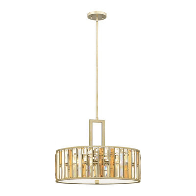 Elegant 3 Bulb Silver Leaf Ceiling Pendant Light - Led E27 100W