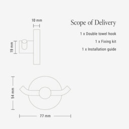 Villeroy & Boch Elements - Tender Double Robe Hook In Chrome - thumbnail 6