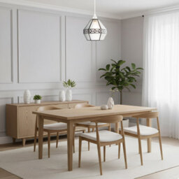 Happy Homewares Industrial Style Pendant Light Shade With Frosted Glass And Clear Gems - thumbnail 6