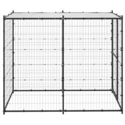 Walplus Outdoor Dog Kennel Steel With Roof 110X220X180 Cm - thumbnail 3
