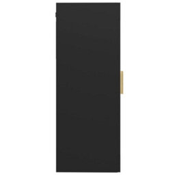 Berkfield Hanging Wall Cabinet Black 69.5X34X90 Cm - thumbnail 4