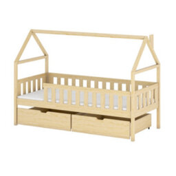 Arten Domi Pine 90 X 190Cm Single Bed With Universal Guardrail - Foam/bonnell Mattress Included