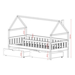 Arten Domi Pine 90 X 190Cm Single Bed With Universal Guardrail - Foam/bonnell Mattress Included - thumbnail 2