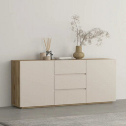 Arte Criss 150Cm Sideboard Cabinet - Cashmere & Oak Mauvella, Compact Storage With Soft Modern Character - thumbnail 4