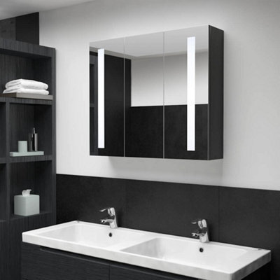 Vidaxl Led Bathroom Mirror Cabinet 89X14X62 Cm - image 1