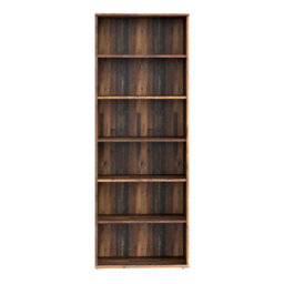 Furniture To Go Essential Wide 5 Shelf Bookcase In Vintage Oak - thumbnail 2