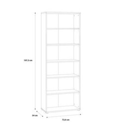 Furniture To Go Essential Wide 5 Shelf Bookcase In Vintage Oak - thumbnail 6