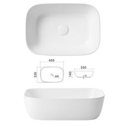 Impact Furniture Vanity Unit With Basin Beige Wall Hung Sink Cabinet Fluted Drawers 600mm Worktop Modern Adel - thumbnail 9