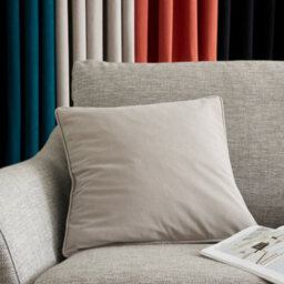 Catherine Lansfield Wilson Velvet 45X45Cm Cushion Grey - thumbnail 1