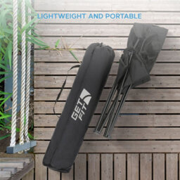 GETFIT Get Fit Premium Camping Chair - Lightweight 3Kg Folding Chair With Pocket Cup Holder & Carry Bag - Capacity 130Kg - Black 2 Pack - thumbnail 5