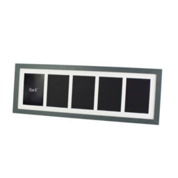 Photoframesandmore Dark Grey Multi Aperture Frame. Five 6X4Inch Photos. Wooden Picture Frame - thumbnail 1