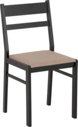 Seconique Radley Dining Set In Black And Oak 4 Chairs With Oat Fabric Seats - thumbnail 8