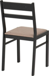 Seconique Radley Dining Set In Black And Oak 4 Chairs With Oat Fabric Seats - thumbnail 9