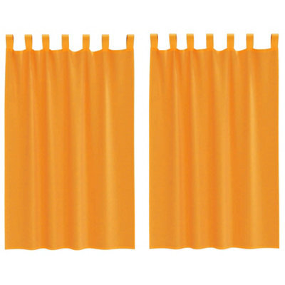 Berkfield Durable Voile Curtains With Loops 2 Pcs Orange 140X175 Cm - image 1