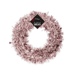 Rose Gold Tinsel Christmas Wreath