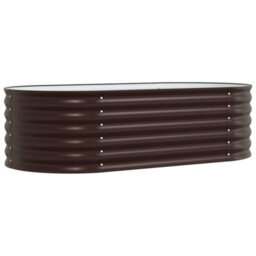 Berkfield Garden Raised Bed Brown 160 X 80 X 44 Cm Steel - thumbnail 2