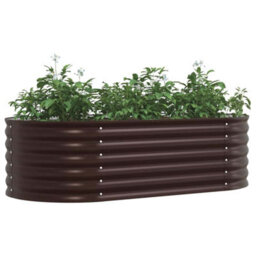 Berkfield Garden Raised Bed Brown 160 X 80 X 44 Cm Steel - thumbnail 3