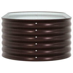 Berkfield Garden Raised Bed Brown 160 X 80 X 44 Cm Steel - thumbnail 7