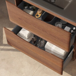 Plum&clay Eden Redwood Floorstanding Vanity Unit With Resin Basin (W)900mm - thumbnail 3