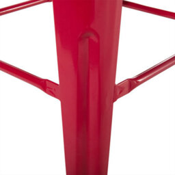 Wyld And Coco Set Of 2 Red Steel Bar Stools 60 Cm Stackable Counter Height Industrial. - thumbnail 7
