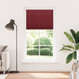 Berkfield Pleated Blind Bordeaux Red 110X200 Cm Fabric Width 109.4 Cm Polyester - thumbnail 2