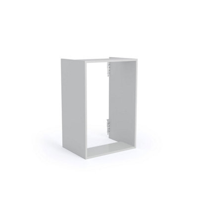 Wtc Natural Grey Premier Cab Kitchen Boiler Housing Unit Cabinet 900mm High 600mm Wide 450mm Deep Light Grey - image 1