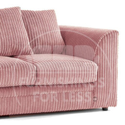 Furnishings For Less UK Luxor Pink Jumbo Cord Large 5 Seater Corner Sofa Long Left Hand Facing - thumbnail 2
