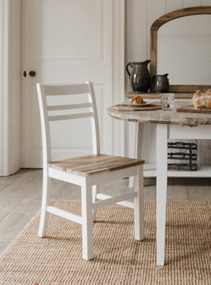 Statement Furniture Florence Country Style Wooden Chair - White - image 1