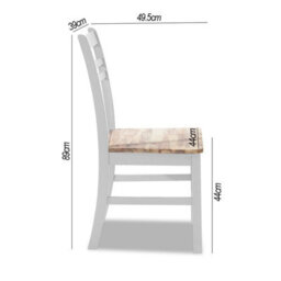 Statement Furniture Florence Country Style Wooden Chair - White - thumbnail 2
