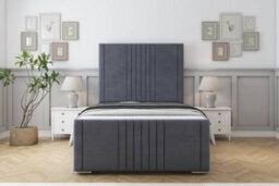 "Sloomy Harrington Steel Plush Bed Frame With 50"" Upholstered Headboard 2'6 Small Single" - thumbnail 1