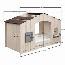 Flair Frankie Wooden House Bed - thumbnail 5