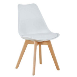 Kosy Koala Dining Table Set Grey Table With 4 White Plastic Chairs Dining Room Furniture - thumbnail 4