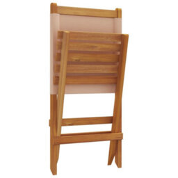 Berkfield Garden Chairs 2 Pcs Taupe Solid Wood Acacia And Fabric - thumbnail 8
