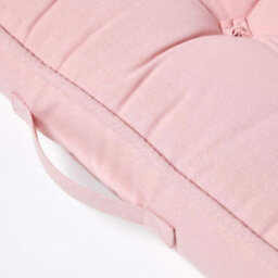 Homescapes Pink Cotton Armchair Booster Cushion - thumbnail 6