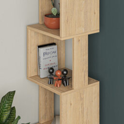Decortie Piri Oak 5 Tier Tall Freestanding Bookcase (H) 161Cm - thumbnail 4