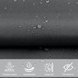 Grey 3X3X4.3M Triangular Shade Sail Waterproof Uv Resistant - thumbnail 2