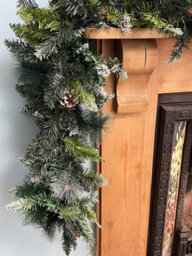 The Chair Cover Company 9Ft Christmas Garland With Snow Pine For Stairs Fireplaces - thumbnail 4