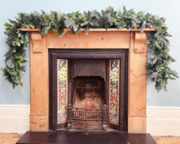 The Chair Cover Company 9Ft Christmas Garland With Snow Pine For Stairs Fireplaces