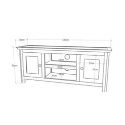 Cabinet Bits Lovere Off White 2 Door Tv Cabinet Chrome Knob - thumbnail 9