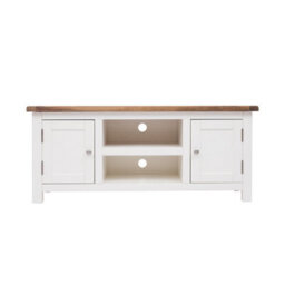 Cabinet Bits Lovere Off White 2 Door Tv Cabinet Chrome Knob - thumbnail 1
