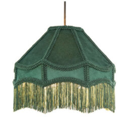 K Living Stunning Green Traditional Velvet Lamp Shade With Tassels 8Inch - thumbnail 7