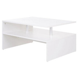 Coffee Table Storage Unit 2 Tier Shelf Modern Living Room - thumbnail 3