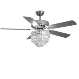 Darphe Modern Crystal 3 Light Ceiling Fan With Remote