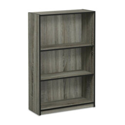 Walplus Furinno Jaya Simple Home 3-Tier Adjustable Shelf Bookcase, French Oak Grey - thumbnail 3