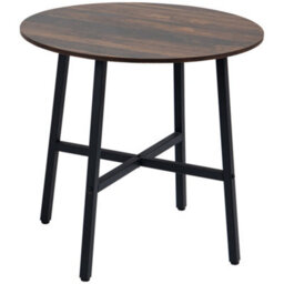 Homcom 80Cm Round Kitchen Table, Dining Table For Small Spaces, Steel Leg - thumbnail 2