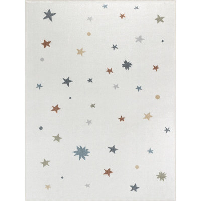 Livabliss Lillian Kids Beige Burnt Orange Light Grey Washable Rug 140 X 200 Cm - image 1