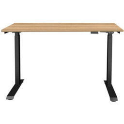 Dellonda Oak Electric Adjustable Office Standing Desk, Quiet, 70Kg, 1200 X 600mm - thumbnail 3