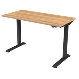 Dellonda Oak Electric Adjustable Office Standing Desk, Quiet, 70Kg, 1200 X 600mm - thumbnail 2