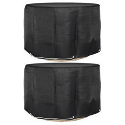 Walplus Outdoor Garden Furniture Covers 2 Pcs 6 Eyelets 125X75 Cm Round - thumbnail 1